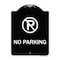 Signmission Designer Series-No Parking Small, Black & White Heavy-Gauge Aluminum, 24" x 18", BW-1824-9816 A-DES-BW-1824-9816 - alternate 1